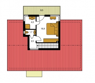 Floor plan of second floor - TREND 295
